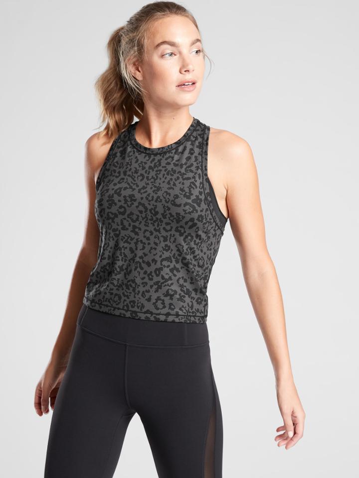 Shanti Crop Leopard Tank