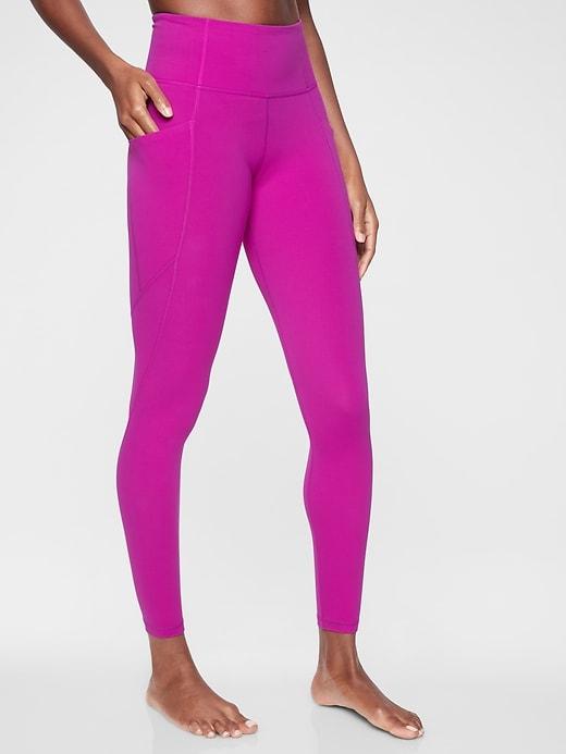 Athleta Womens Salutation Stash Pocket  Tight Rose Verbena Size Xs