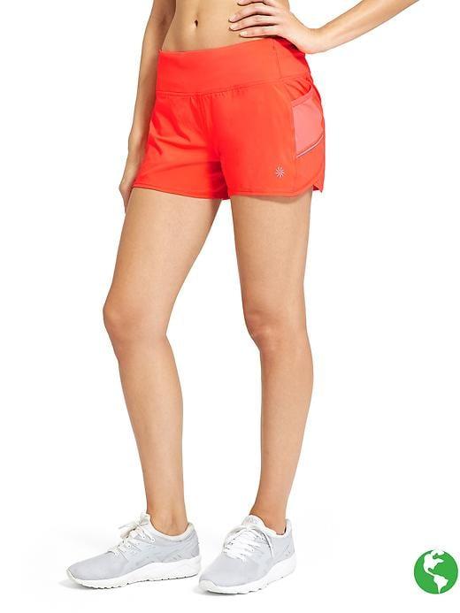 Athleta Womens Ready Set Go Short Size L - Red It