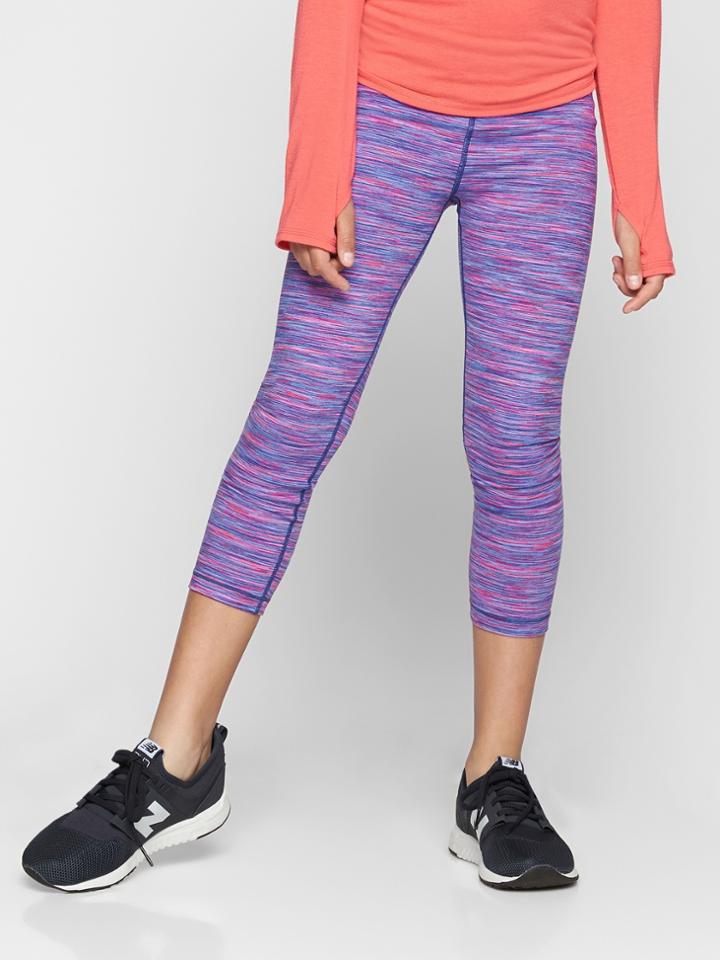 Athleta Girl Warm Purple Spacedye Capri
