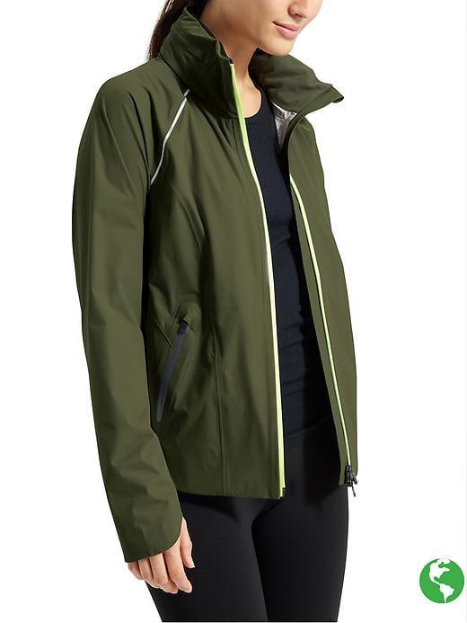 Athleta Womens Rain Runner Jacket Size M - Forest Green