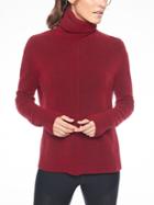 Athleta Womens Transit Pullover Turtleneck Sweater Radiant Red Size Xs