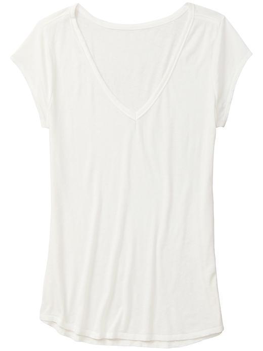 Athleta Womens Easy V Sugar Wash Tee Size L - White