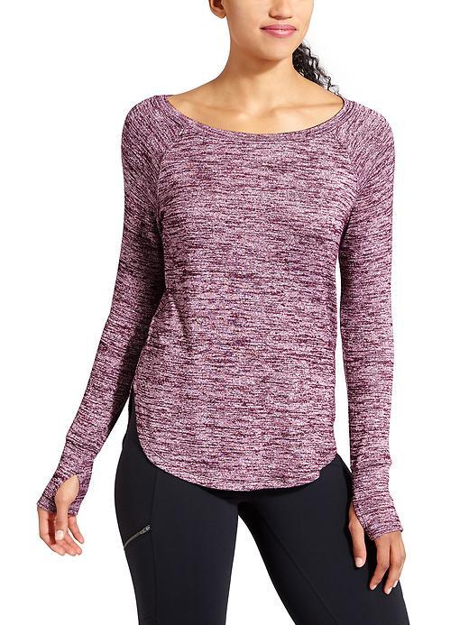 Athleta Womens Pose Top Size 1x Plus - Purple Marl