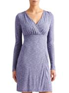 Athleta Womens Heathered Wrap It Up Dress Size L Tall - Sapphire Heather