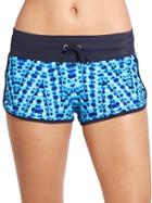 Athleta Womens Tie Dye Kata Short Size L - Bora Bora Blue