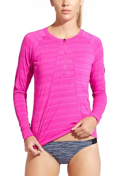 Athleta Womens Pacifica Upf Top 2 Size M Tall - Hot Pink