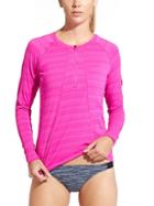Athleta Womens Pacifica Upf Top 2 Size M Tall - Hot Pink