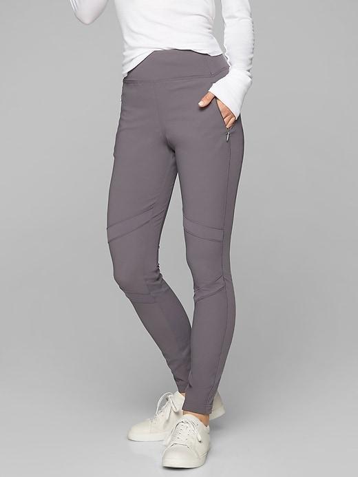 Athleta Womens Highline Hybrid Summiter Tight Silver Bells Size 0