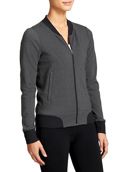 Athleta Womens Lightweight Bombtastic Jacket Size L - Black Heather