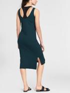 Athleta Womens Mesh Midi Dress Size L - Abyss/ Black