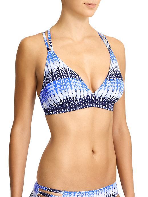 Athleta Womens Kamala Bikini Size L - Caspian Blue Print