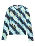 Athleta Girl Palm Tie Dye Long Sleeve Rashguard