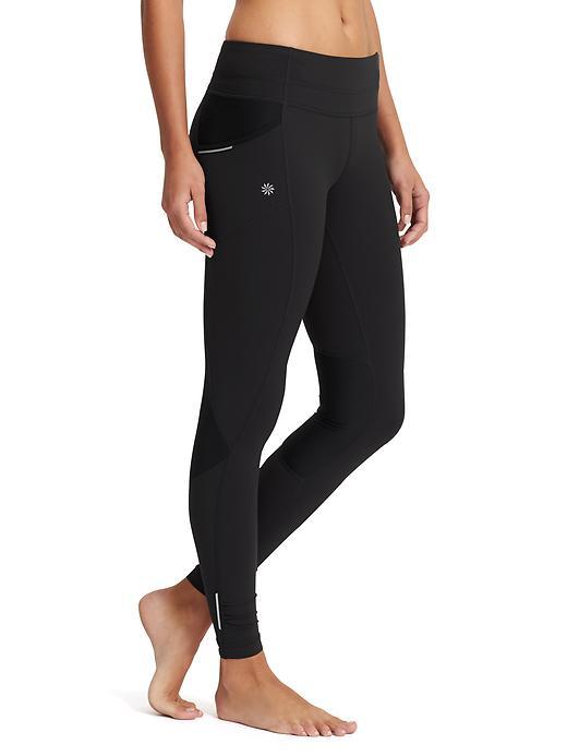 Athleta Womens Dobby Be Free Tight Size L Tall - Black