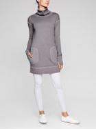 Athleta Womens Eco Wash Turtleneck Sweatshirt Dress Size L Tall - Silver Bells