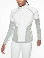 Athleta Womens Jump Step Jacket White/ Fog Grey Heather Size M
