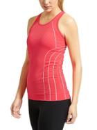 Athleta Womens Finish Fast Line Tank Size L - Red It Neon/white