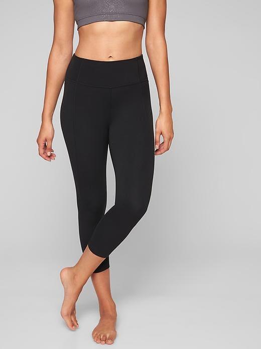 Athleta Womens Mid Rise Salutation Capri Black Size 1x