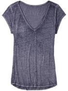 Athleta Womens Easy V Sugar Wash Tee Size Xl - Dress Blue