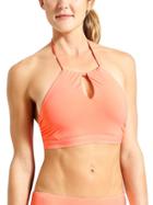 Athleta Womens High Neck Keyhole Bikini Size S - Sunset Glow