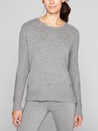 Athleta Womens Wool Cashmere Textured Sweater Medium Grey Heather Size L
