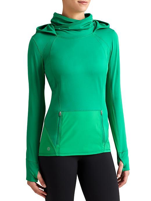 Athleta Womens Plush Tech Hoodie 3.0 Size L Tall - Peridot Green