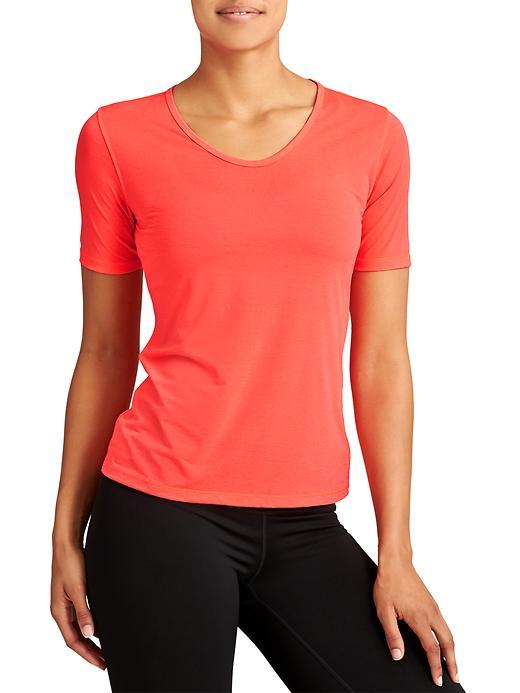 Athleta Womens Crunch 2 Tee Size 1x Plus - Ember Orange