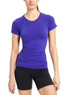 Athleta Womens Finish Fast Tee Purple Paradise Size M