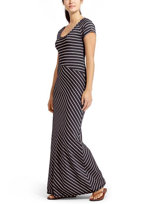 Athleta Womens Makai Maxi Dress Size L Petite - Navy/bright White