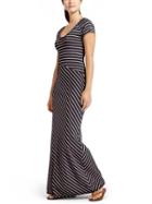 Athleta Womens Makai Maxi Dress Size L Petite - Navy/bright White