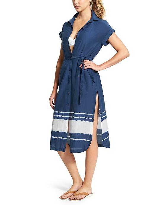 Athleta Womens Island Hopper Cover-up Size L - Dress Blue