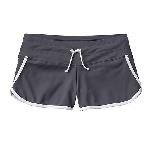 Athleta Kata Swim Short - Asphalt/ White
