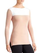Athleta Womens Central Sweater Size L - Nude Color Block