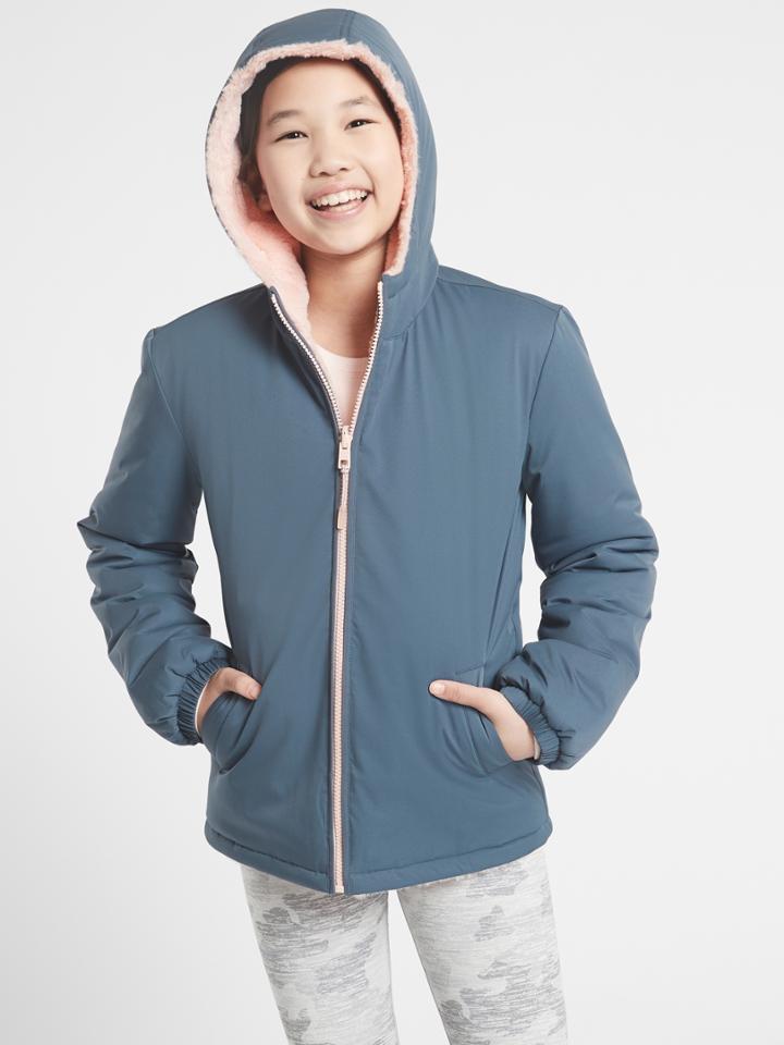 Athleta Girl Say It Ain 't Snow Reversible Jacket