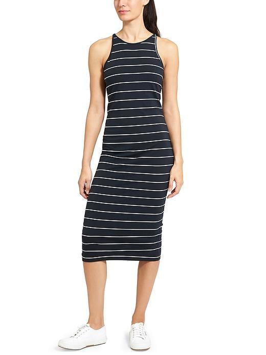 Athleta Womens Sunkissed Midi Dress Size L - Black/white