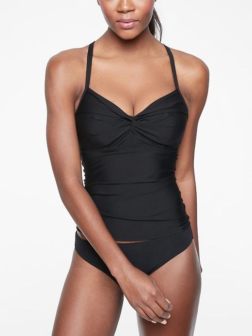 Athleta Womens Twister Tankini Black Size 40d/dd
