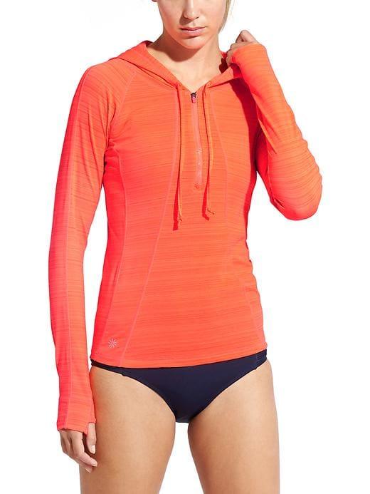 Athleta Womens Pacifica Upf Hoodie Ember Orange Size M