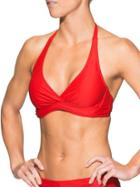 Athleta Womens Tara Halter Bikini Size 34b/c - Saffron Red