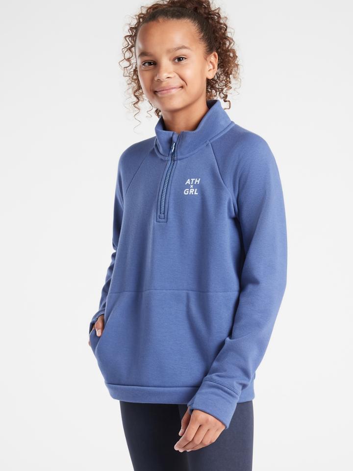 Athleta Girl Crazy Cozy Half Zip Sweatshirt
