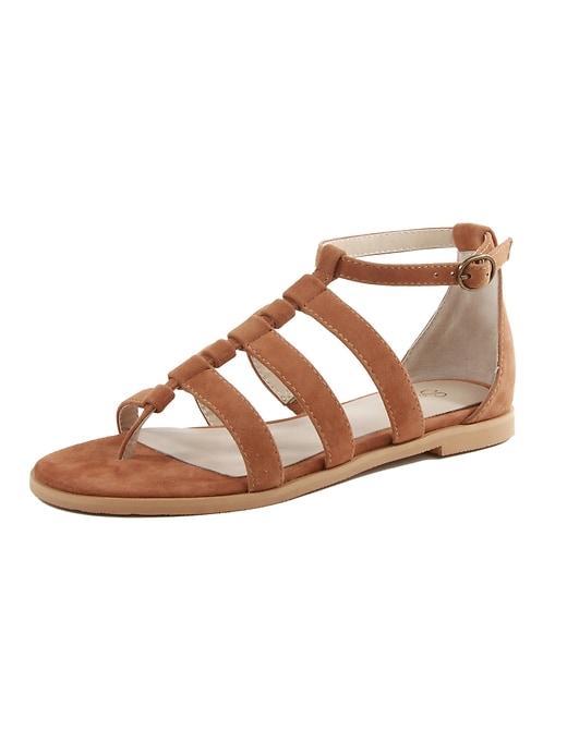 Athleta Womens Contribution Sandal By Seychelles Tan Suede Size 8