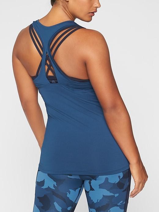 Athleta Womens Limitless Keyhole Tank Atlantis Blue Size Xxs