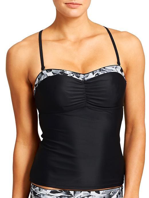 Athleta Womens Belharra Bandeau Tankini Size 34b/c - Black