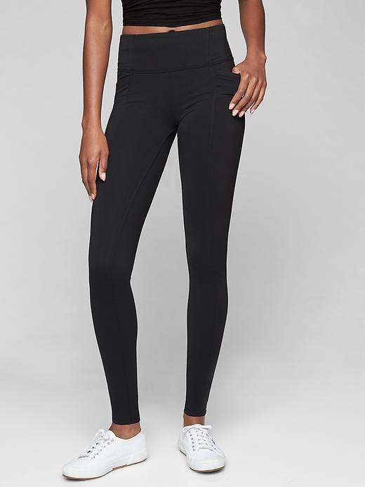 Athleta Womens Metro High Waisted Legging Size M Tall - Black