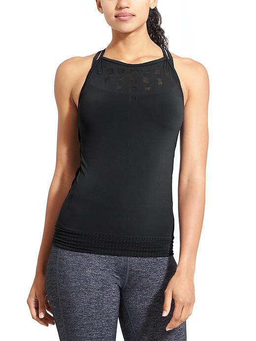 Athleta Womens Namaste Support Top Mesh Size M - Black