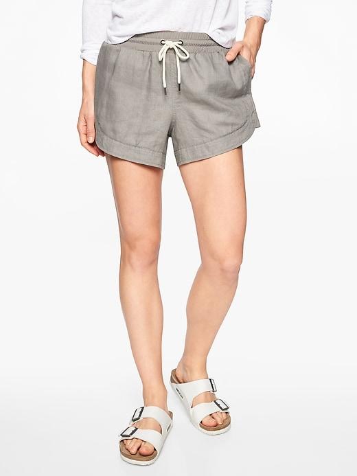 Athleta Womens Bali Linen Short Silver Grey Size 2