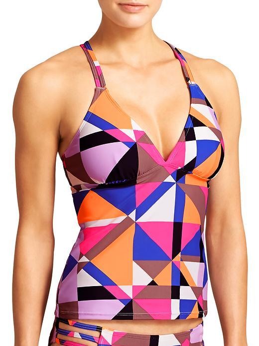 Athleta Womens Windansea Tankini Size L - Dress Blue