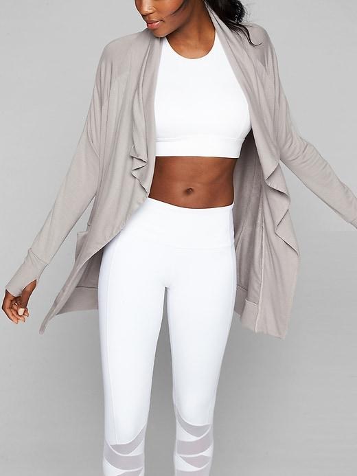 Athleta Womens Studio Wrap Pebble Grey Size 1x