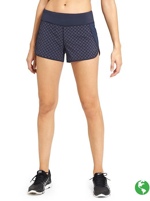 Athleta Womens Reflective Track This Run Short Size M - Navy