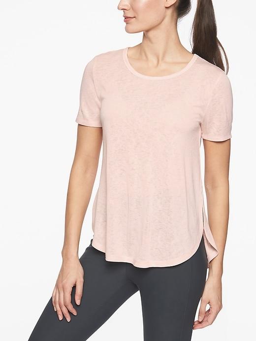Athleta Womens Breezy Tee Ballerina Gown Size L