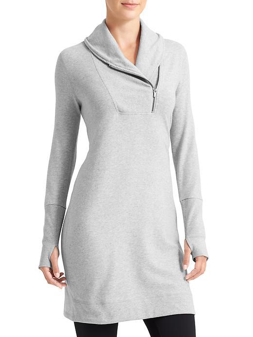 Athleta Womens Om To Home Tunic Size L Tall - Grey Heather
